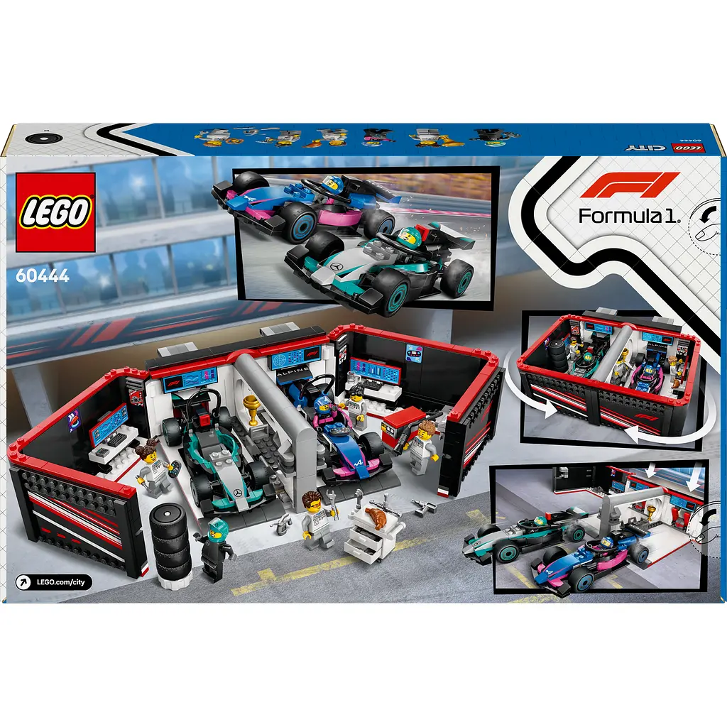 Конструктор LEGO City Гараж F1 та автомобілі Mercedes-AMG і Alpine 678 деталей (60444) - фото 16