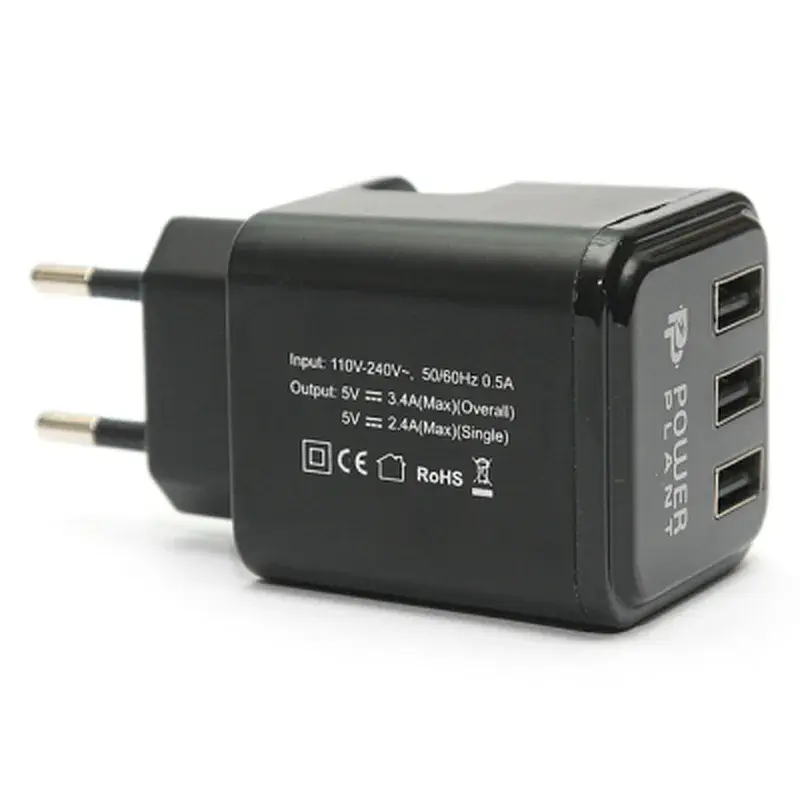Зарядний пристрій PowerPlant W-360 3*USB/3.4A (DV00DV5065) - фото 3