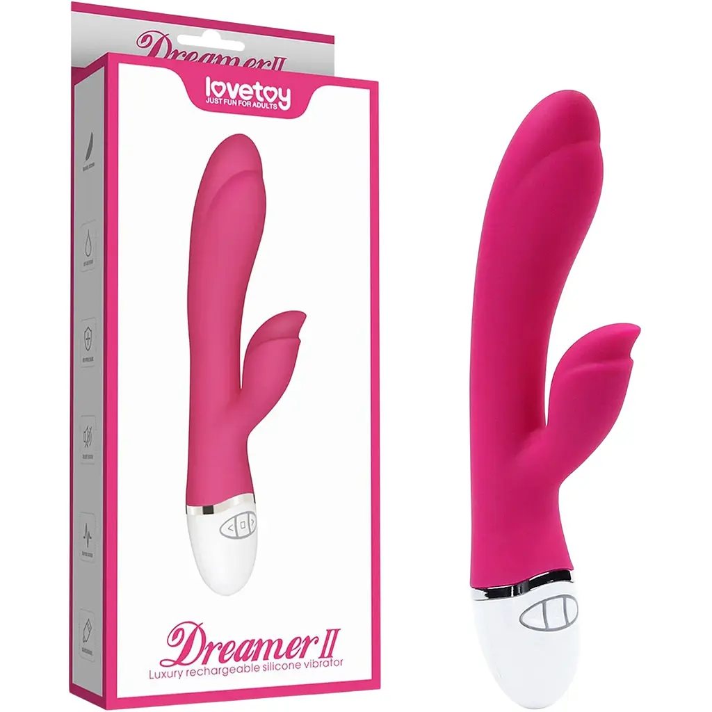 Вибратор-кролик Lovetoy Dreamer II 21.5х3.5 см розовый - фото 1