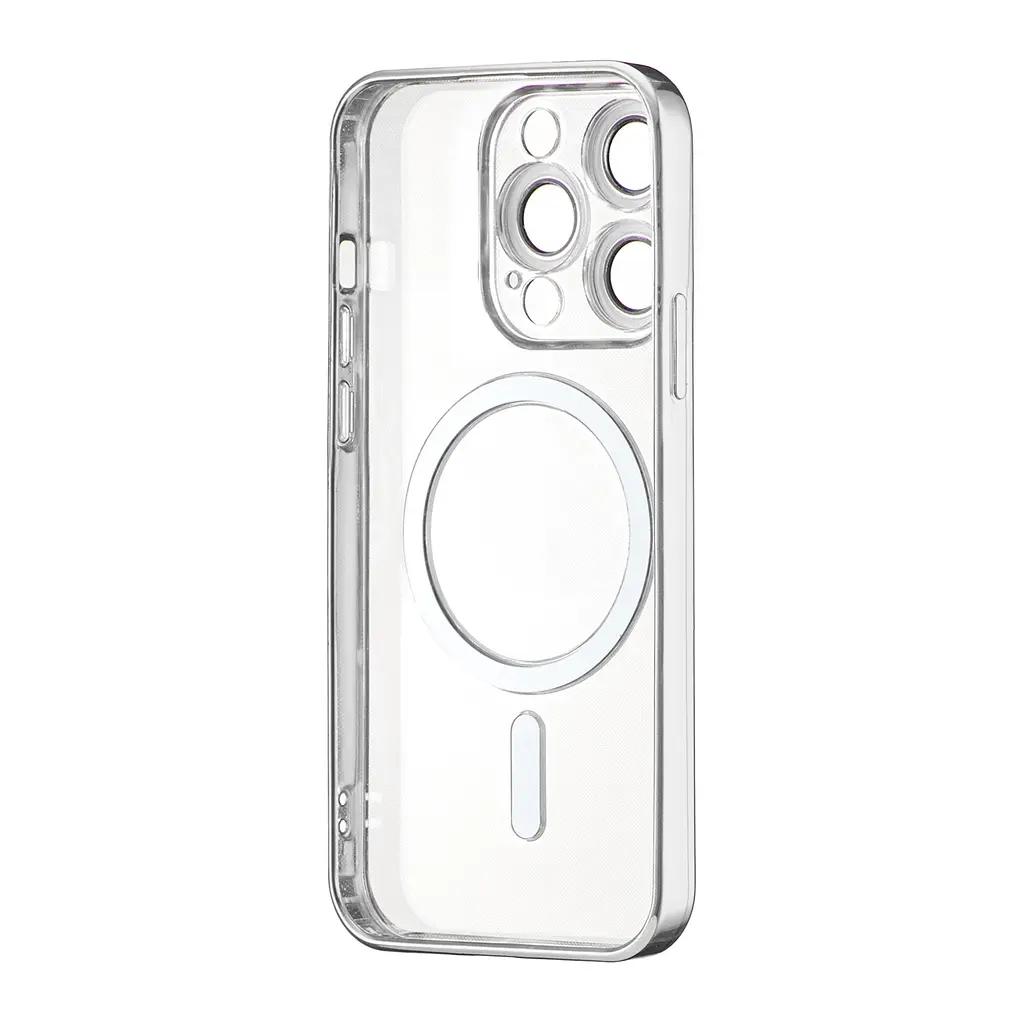 Чохол Ductil Metallic Edge with MagSafe (Protected Camera & Lens) iPhone 14 Pro Silver - фото 3