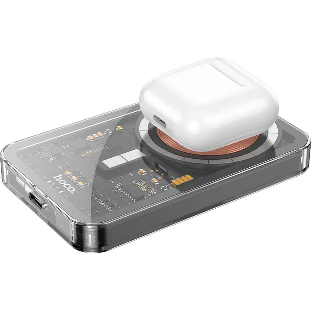 Зовнішній акумулятор Hoco Q14 Ice Crystal MagSafe 5000mAh 20W Black [796684] [101298] - фото 3