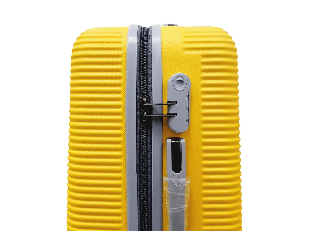 Валіза середня M ABS-пластик Milano bag 004 66×44×28,5см 75л Жовтий - фото 5