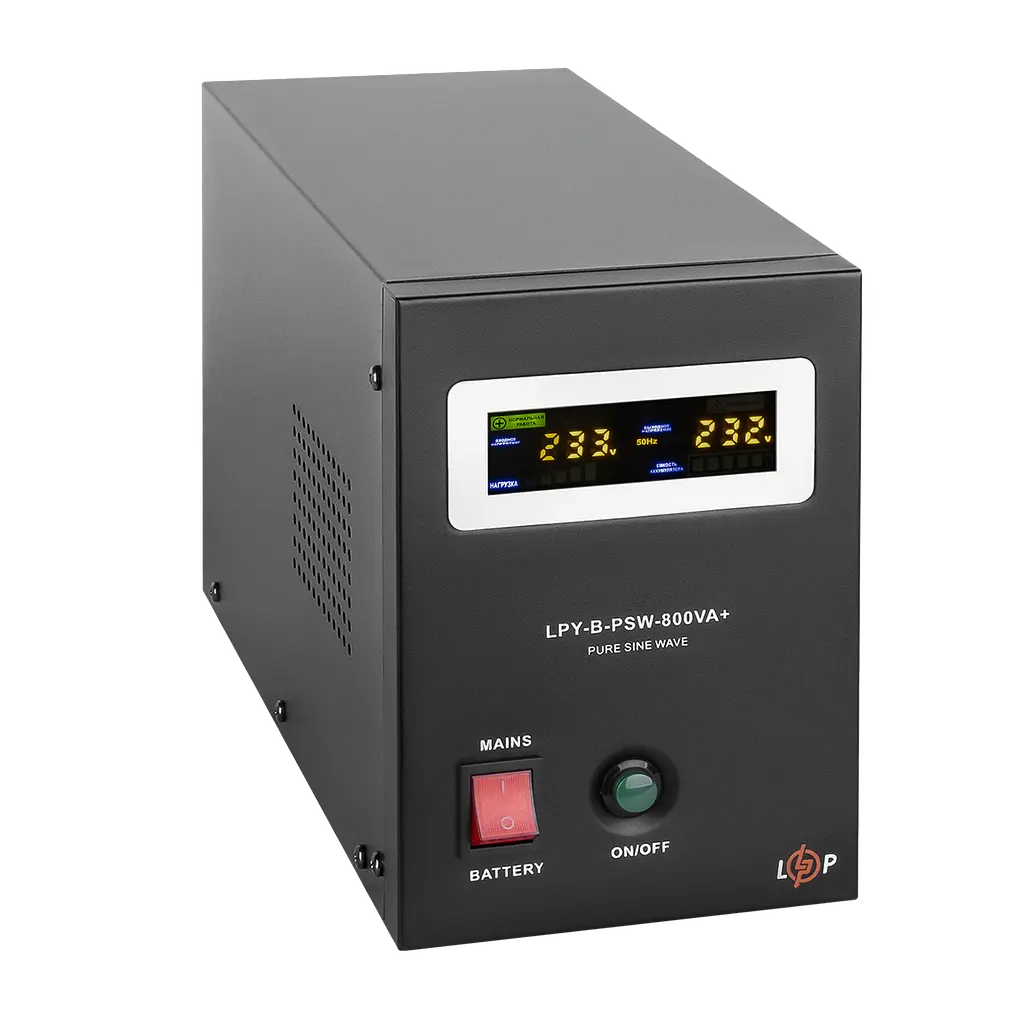 ДБЖ з правильною синусоїдою 12V LPY-B-PSW-800VA+(560Вт) 5A/15A - фото 2