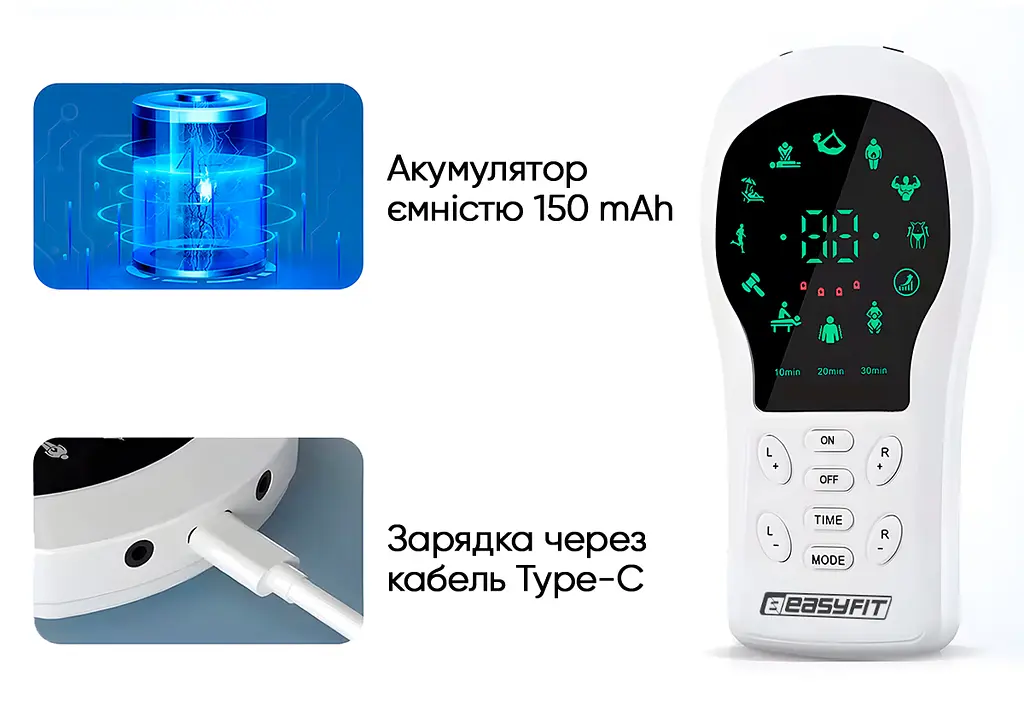 Міостимулятор EasyFit ActivePulse масажер електростимулятор м'язів + Чохол - фото 5