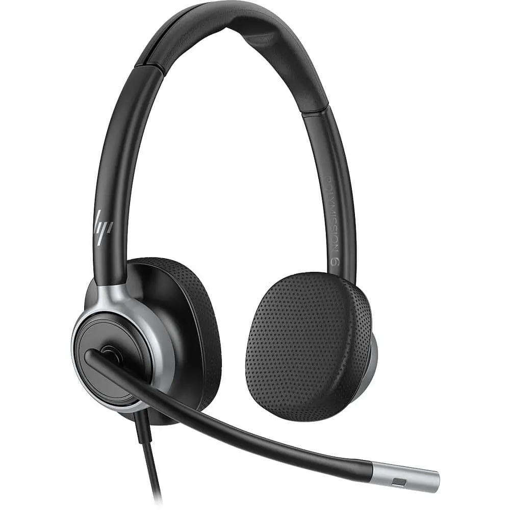 Гарнітура Poly On-ear HP Mission 625 USB-A USB-C 2 x Uni-mic AI noise reduction Black (C01C6AA) - фото 2