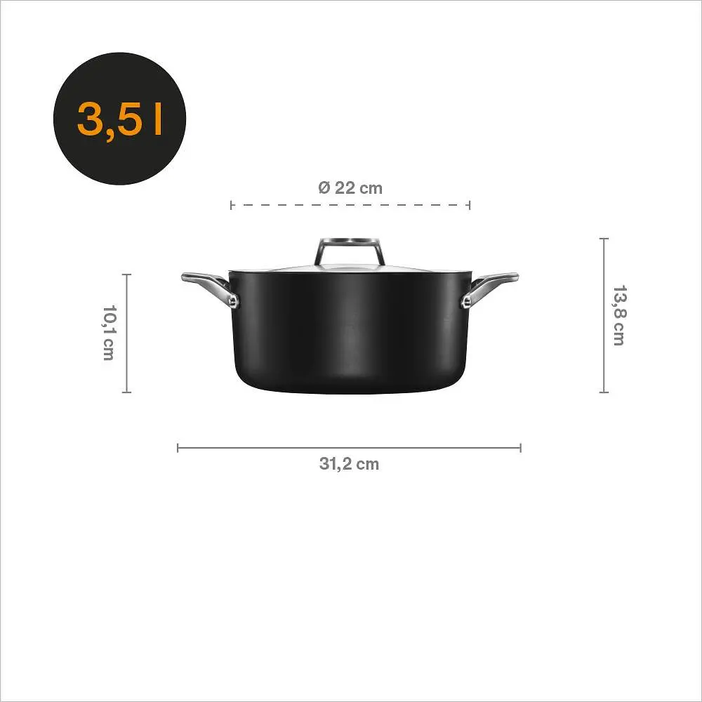 Каструля з кришкою Fiskars Taiten OPTIHEAT™, 3,5 л (1066952) - фото 2