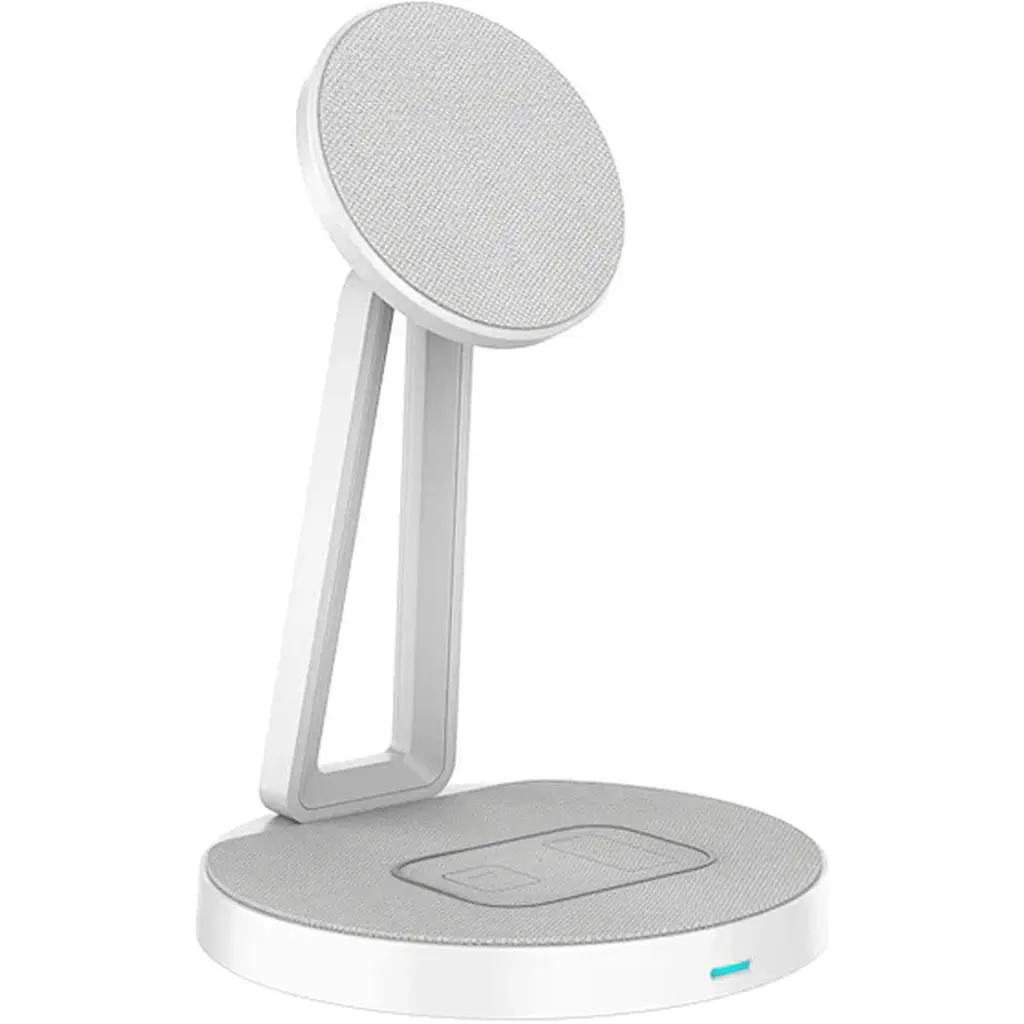 Бездротовий зарядний пристрій WiWU 2in1 Magnetic Wireless Charger M13 White [91676] - фото 3