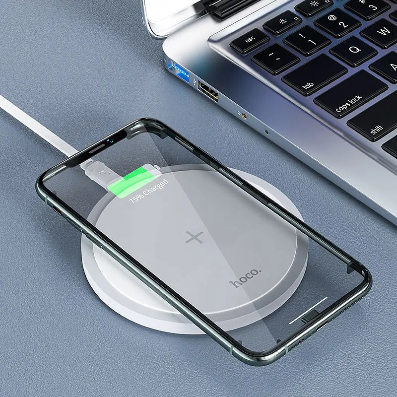 Бездротовий зарядний пристрій Hoco Powerful 15W Wireless Fast Charger CW26 White [733818] [97877] - фото 5