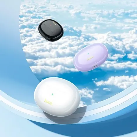 Беспроводные наушники Hoco EQ17 Praise true wireless ANC noise cancelling BT headset, BT5.4, 40mAh, 400mAh, 7h, black - фото 3