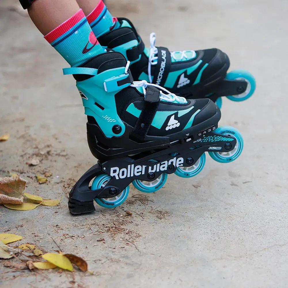 Ролики Rollerblade Microblade 28-32 Чорний-Бірюзовий - фото 8