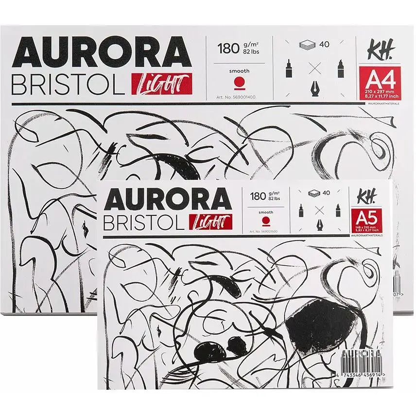 Склейка для рисунка Aurora Lanscape (Bristol) 180 г/м2 40 л белый 100% целлюлоза - фото 2