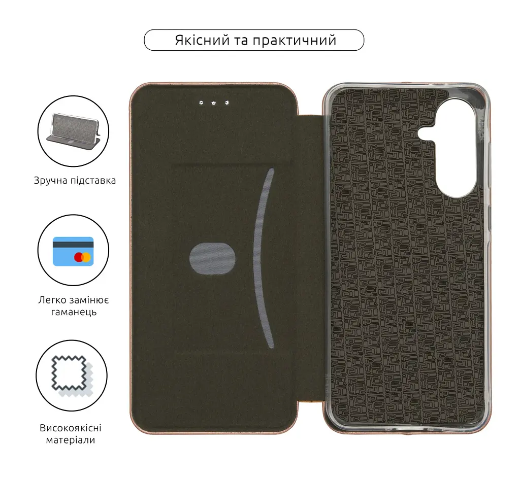 Чохол-книжка ArmorStandart G-Case для Samsung A56 5G Rose Gold - фото 3