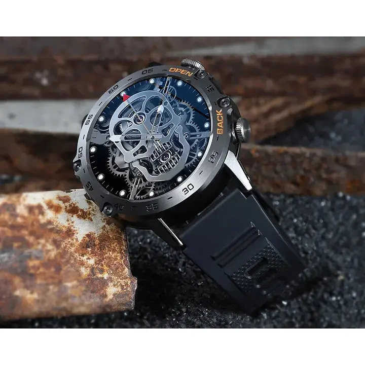 Смарт-годинник Lemfo K52 силіконовий ремінець Black Black (16360-hbr) - фото 6