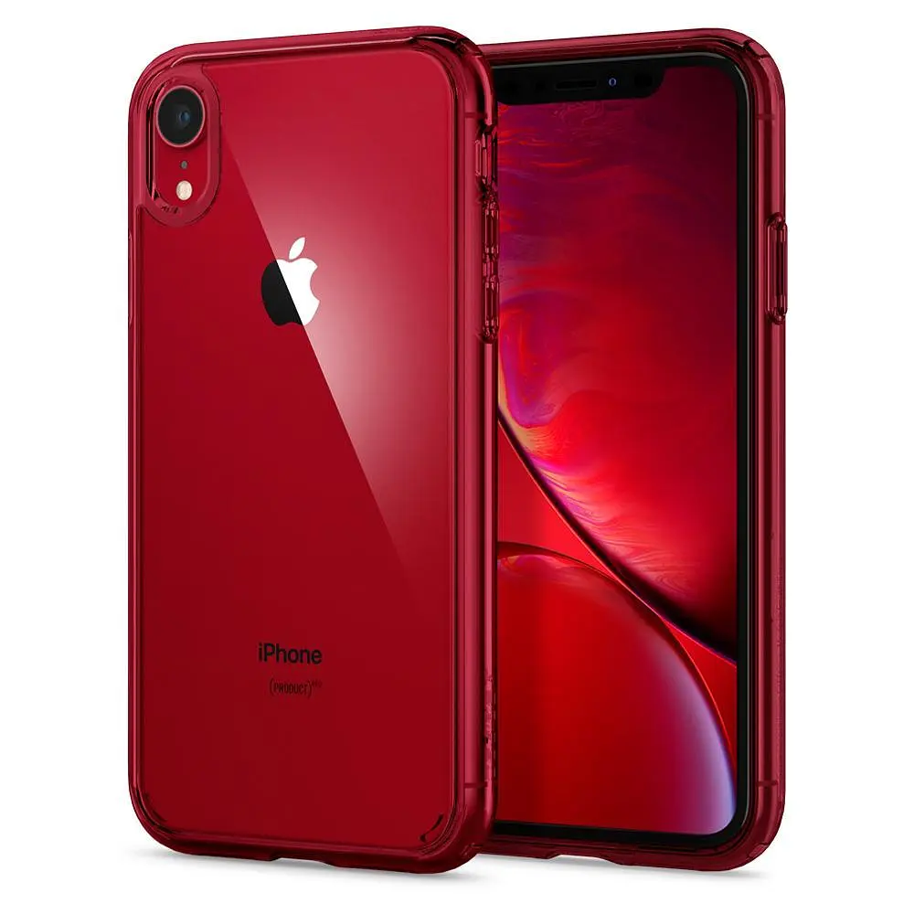 Чохол протиударний Spigen Ultra Hybrid 064CS25346 для iPhone XR (6.1") Red - фото 3