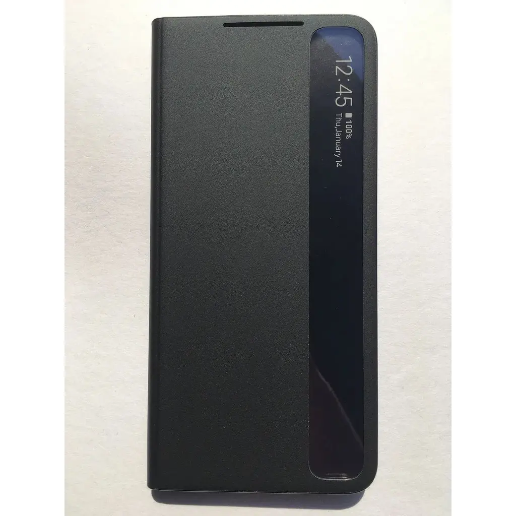 Оригинальный чехол-книжка Samsung для Galaxy S21 Black S-View Clear View Cover Smart EF-ZG991CBEGRU - фото 6