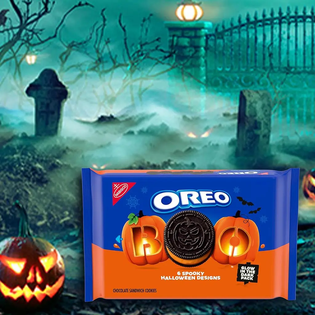 Печиво Oreo Boo Halloween Orange Creme 530g - фото 6