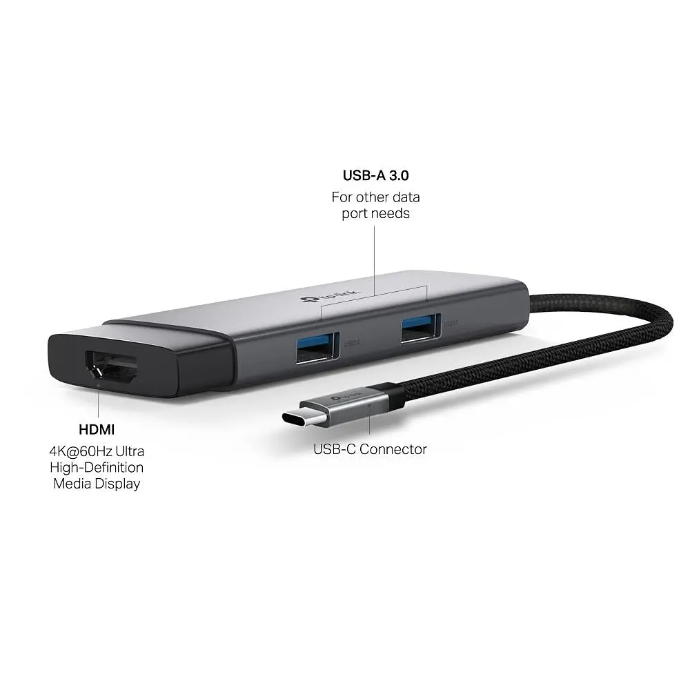 USB-Хаб TP-Link USB Type-C 5 в 1 (UH5020C) - фото 5