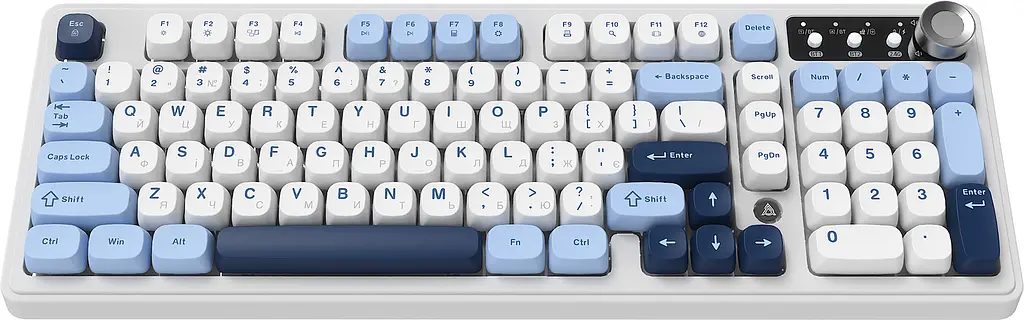 Клавіатура бездротова Ajazz AF98 PLUS White (AF98-PLUS-GB) - фото 2