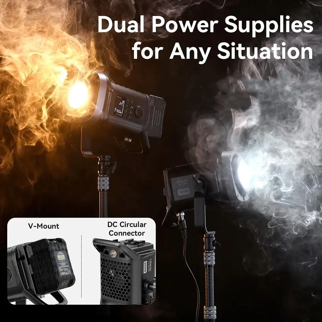 Студійне світло Ulanzi VL-200Bi + Power Adapter 200W [133666] - фото 8