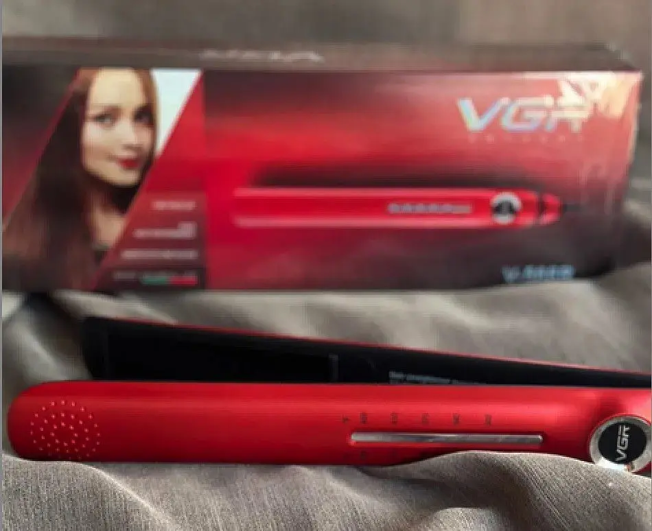 Професійна плойка щипці стайлер з керамічним покриттям VGR V-566R 45Вт Червоний - фото 7