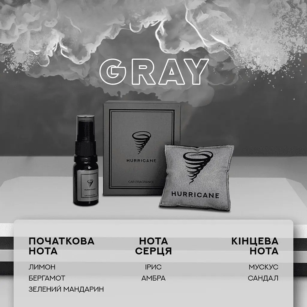 Автомобільне аромасаше Hurricane Gray Standart [117644] - фото 5