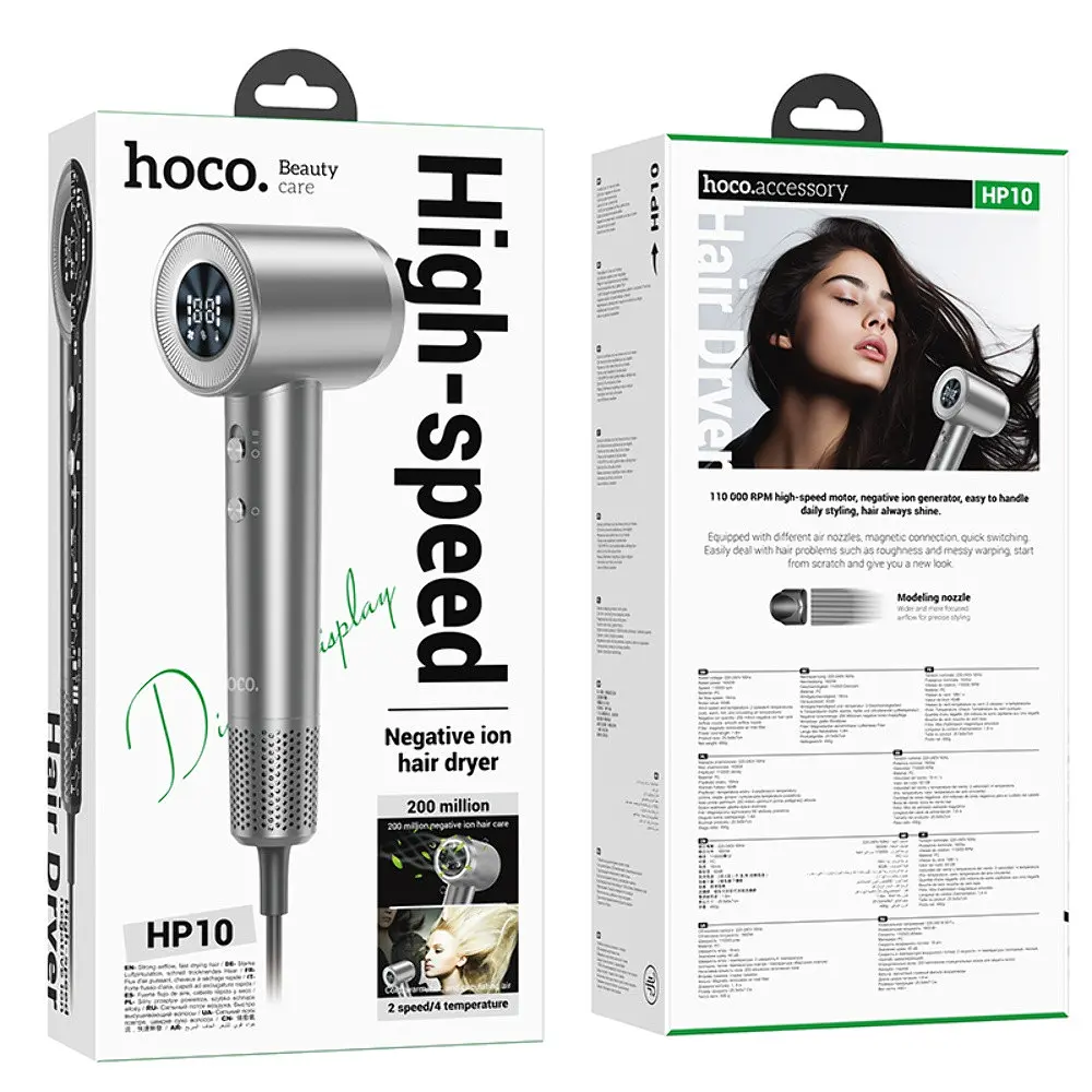 Фен для волосся Hoco HP10 сірий - фото 6