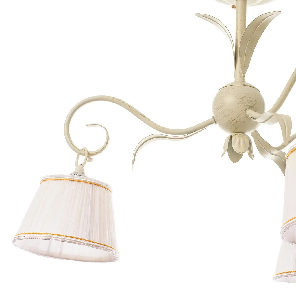 Люстра потолочная Brille с абажуром E14 40W WH (BKL-668S/3) - фото 2