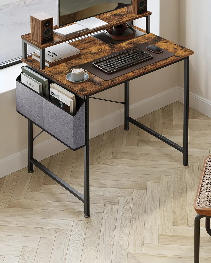 Комп'ютерний стіл Leobert NanoDesk з поличкою для монітора, коричневий - фото 6
