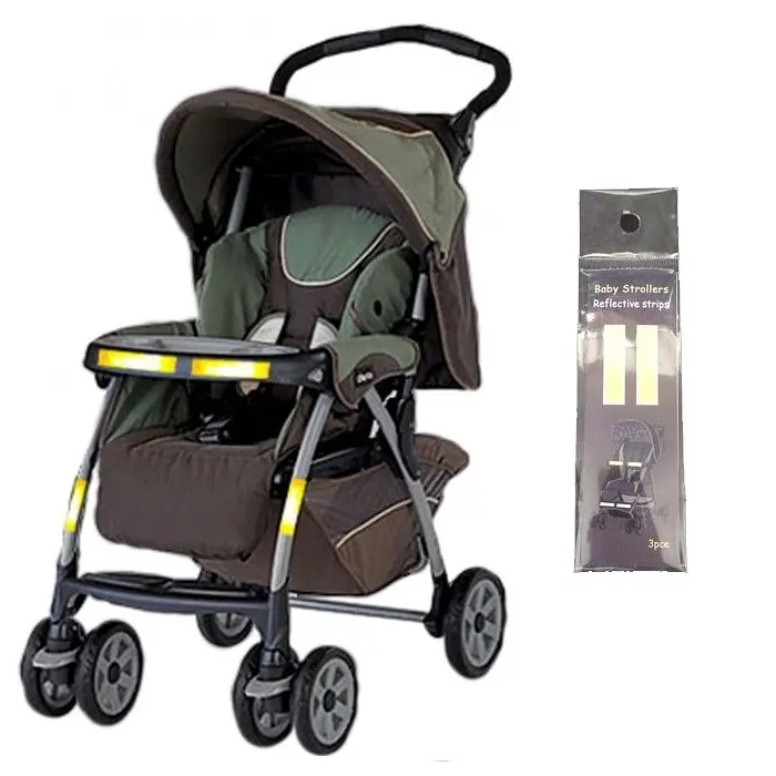 Світловідбивні смужки на коляску Stroller Reflective наклейки - фото 2