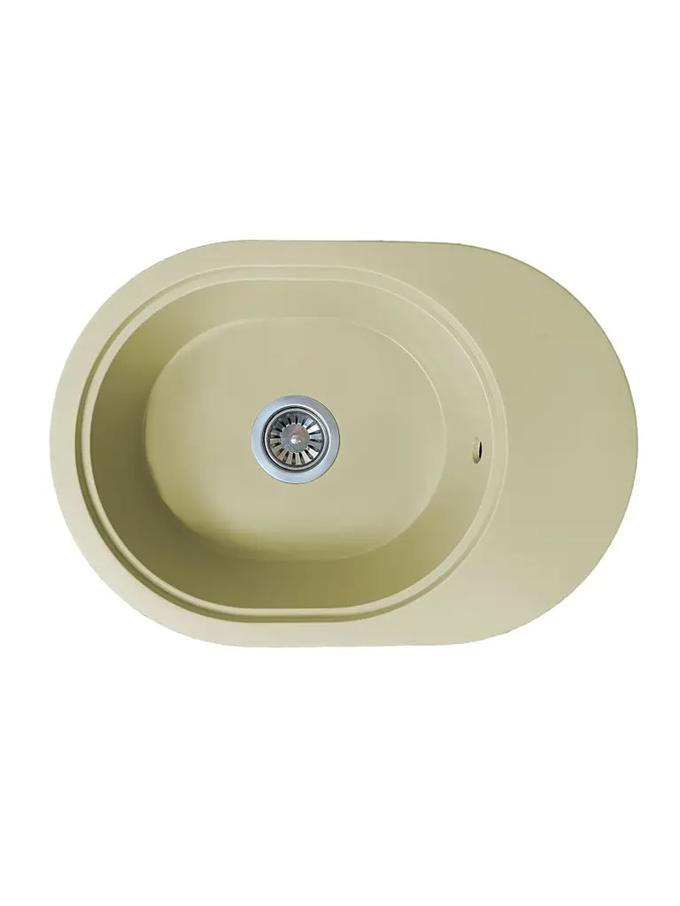 Кухонна мийка Adamant OVALE ivory 610x420x180 мм, з крилом 61 см - фото 5