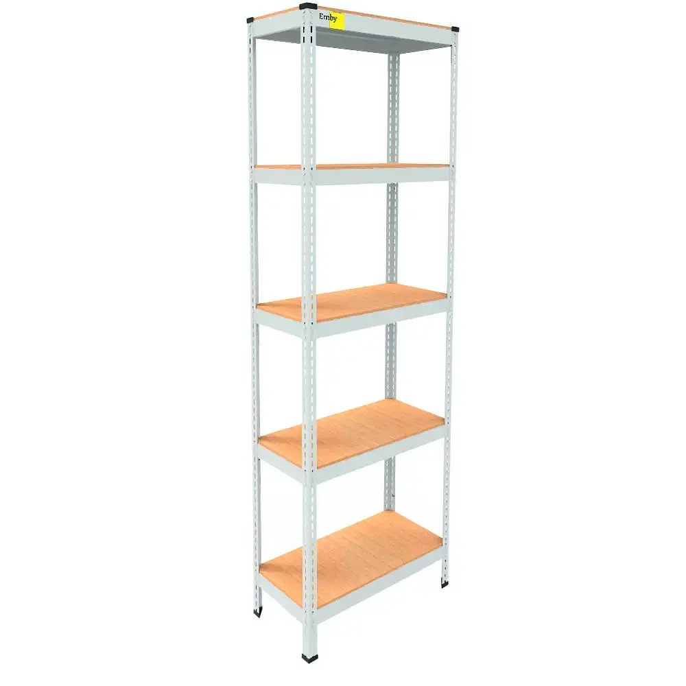Металевий стелаж Emby Light Series (розмір 2100х600x300мм) 5 полиць ДСП до 100кг Білий - фото 3