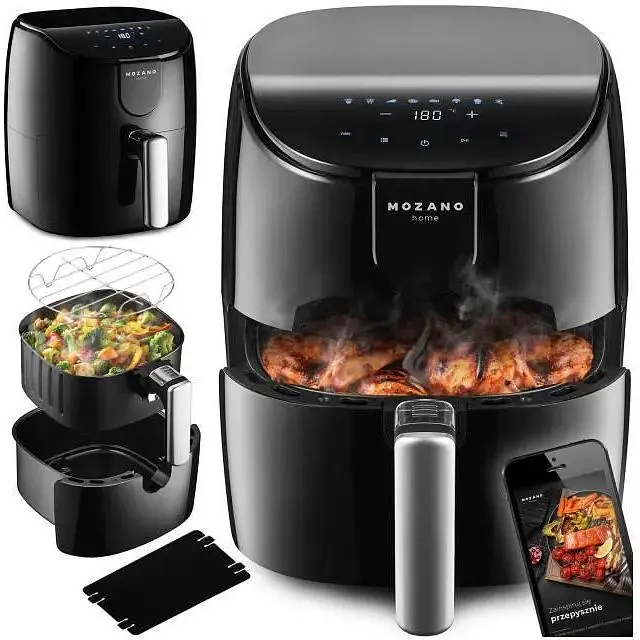 Аерофритюрниця Mozano AGD/FRY/01#SRE 1500 Вт 4 л 8 авто програм - фото 3