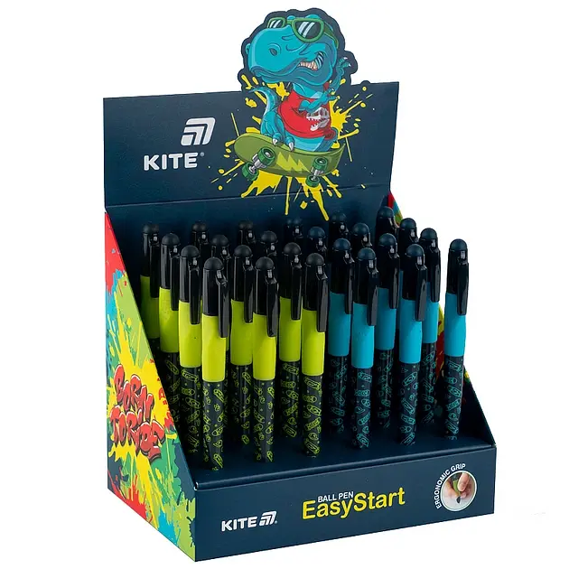 Ручка кулькова Kite EasyStart Skate синя 24 шт. (K25-099-1) - фото 2