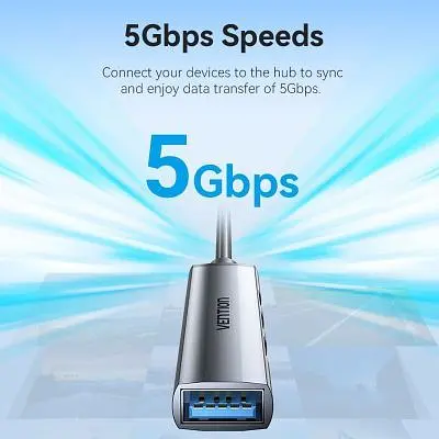 Концентратор Vention USB 3.0 to 1xUSB 3.0 + 3xUSB 2.0 0.15m gray (CKOHB) - фото 8