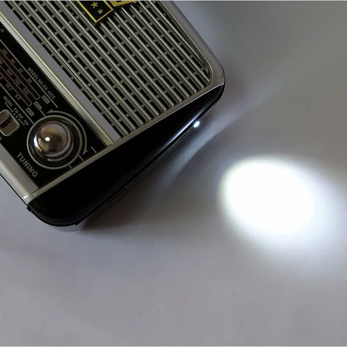 Радіоприймач Bluetooth із сонячною панеллю сірий портативна колонка радіо Golon RX-455S - фото 5