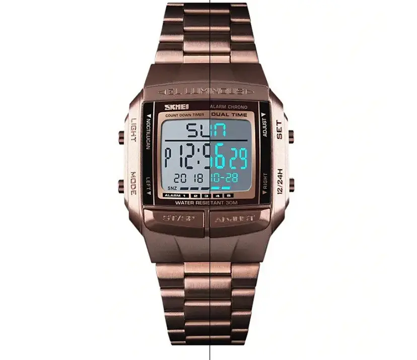 Спортивний годинник Skmei Illuminator Темне кофе - фото 2