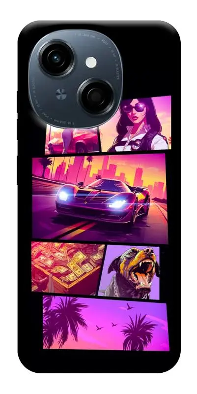 TPU чохол Demsky GTA vibes для TECNO Spark Go 1