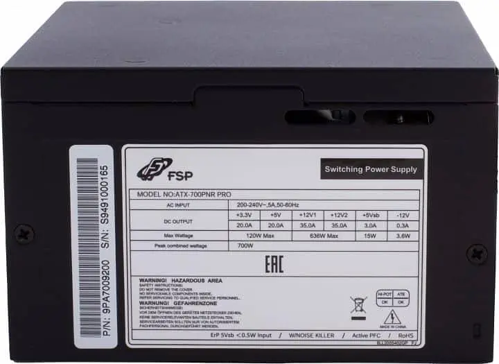 Блок живлення FSP 700W (ATX-700PNR PRO) Б/в - фото 5