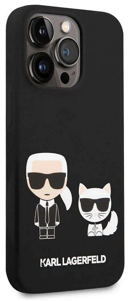 Чехол Karl Lagerfeld MagSafe Liquid SilicOne Karl and Choupette для iPhOne 14 Pro Max Black - фото 3