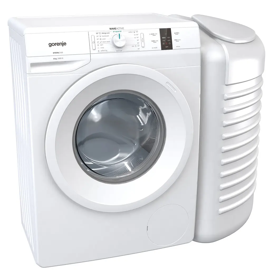 Стиральная машина Gorenje с баком WP6YS2/R, 6кг, 800, A++, глубина 43см, Дисплей, Белый (WP6YS2/R) - фото 2