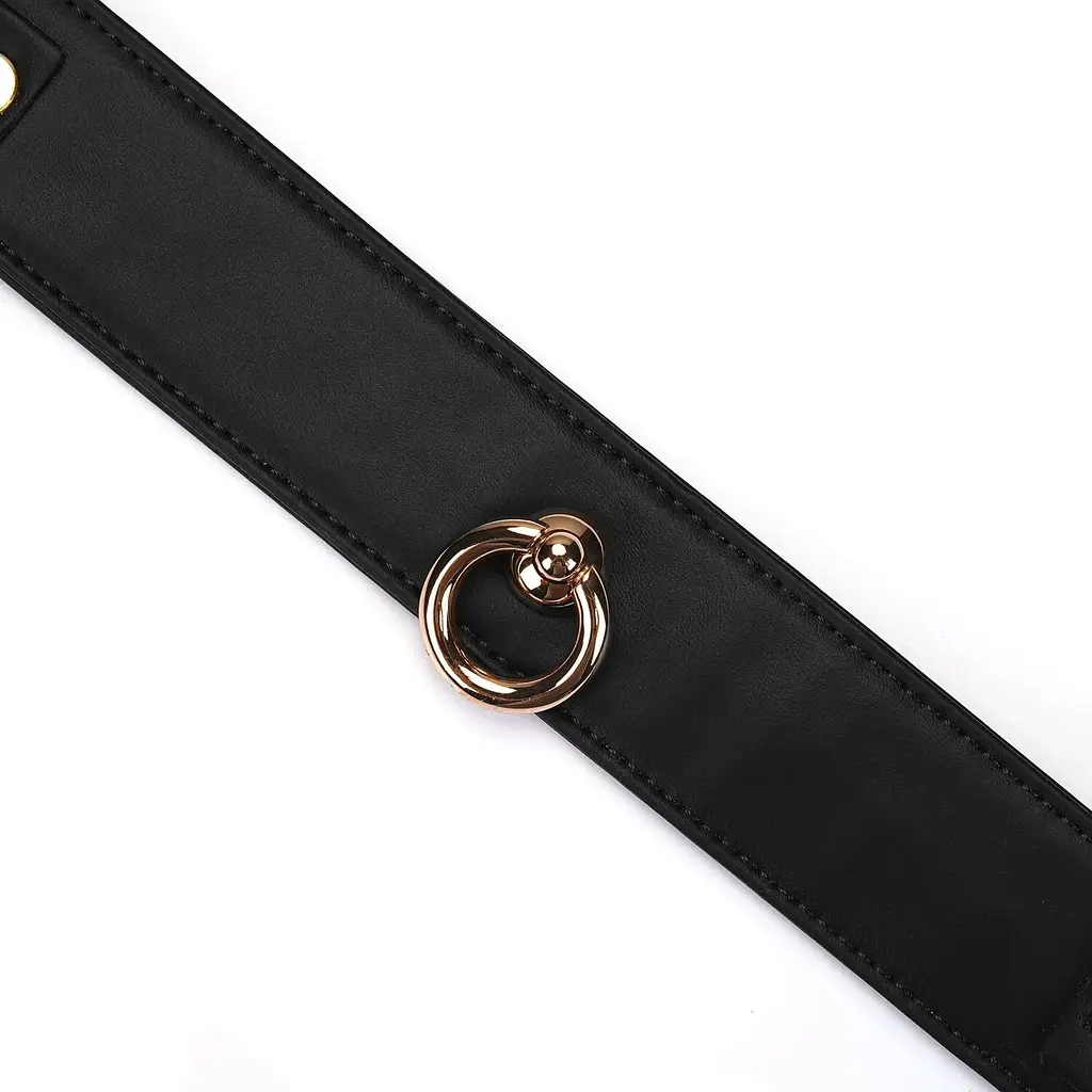 Нашийник з повідцем Liebe Seele Black Organosilicon Collar With Leash - фото 3
