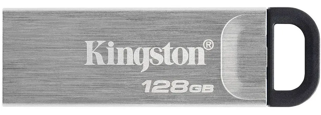 USB флеш-накопичувач Kingston DataTraveler Kyson 128GB USB-A 3.2 Gen 1 Silver/Black (DTKN/128GB) [52238] - фото 2