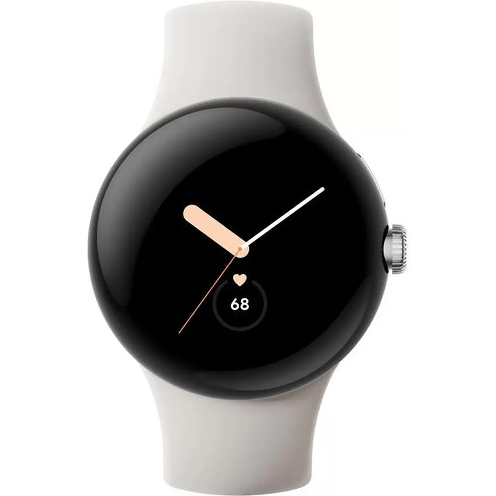 Умные часы Google Pixel Watch Polished с ремешком Silver/Chalk - фото 3