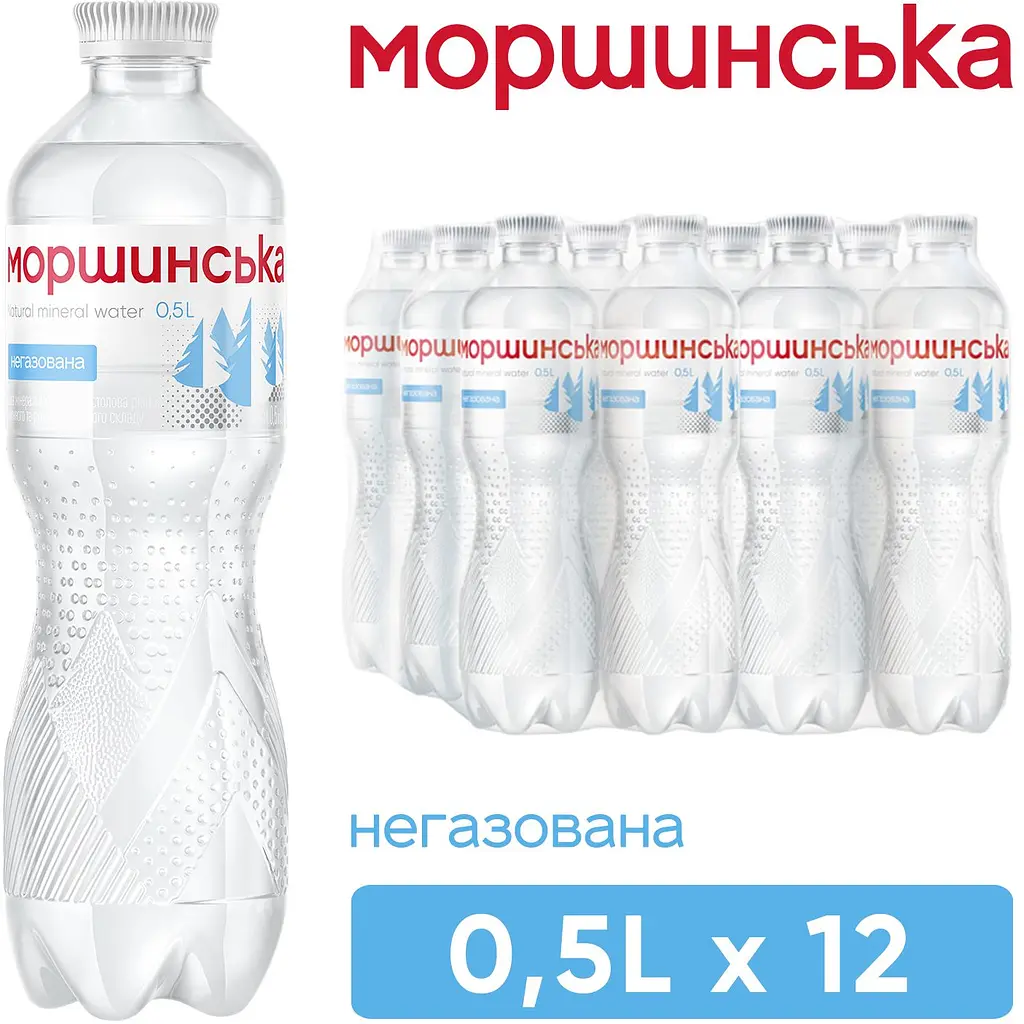 Упаковка мінеральної води Моршинська негазована 6 л (0.5 л x 12 шт.) - фото 5