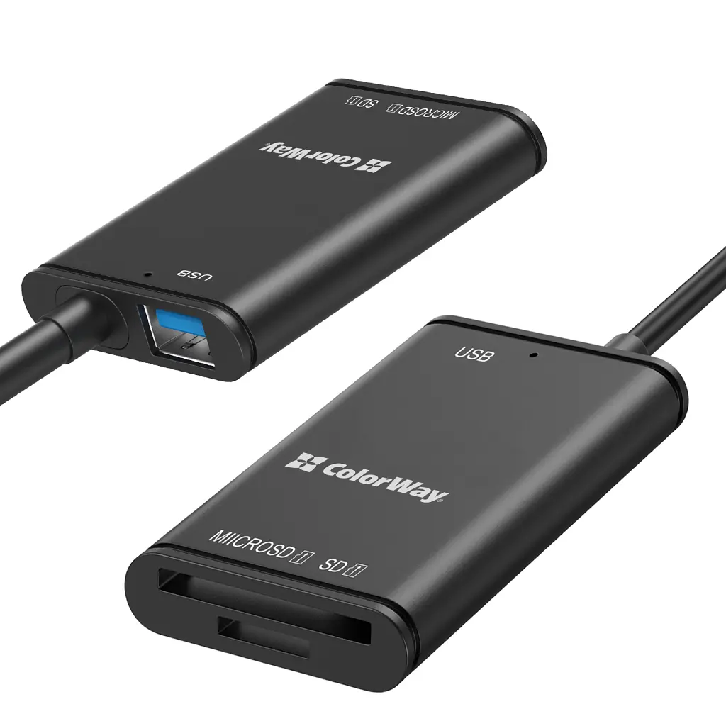 Считыватель флеш-карт ColorWay USB-C to USB 3.0/SD/MicroSD (CW-CR-02) - фото 4