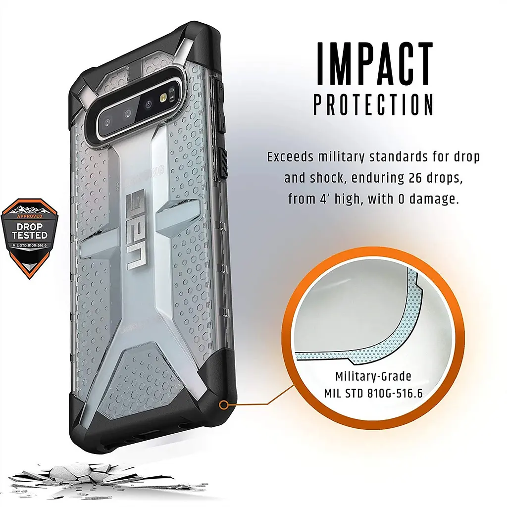 Чохол прозорий протиударний UAG Plasma 211343114343 для Samsung Galaxy S10 (6.1") Ice - фото 6
