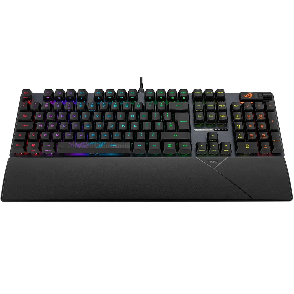 Клавіатура ASUS ROG Strix Scope II RX Red EN/UK USB RGB Black (90MP0350-BKMA00) - фото 2
