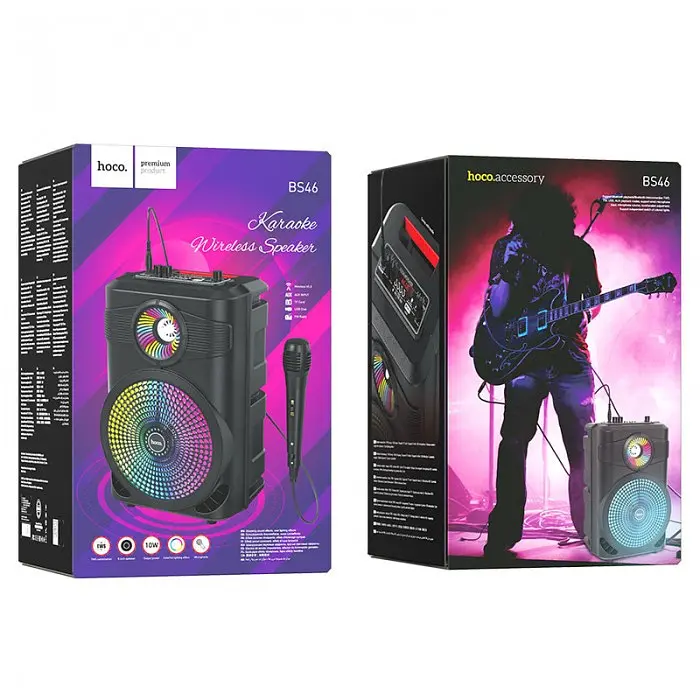 Портативна бездротова Bluetooth-колонка HOCO BS46 Mature outdoor акустична система з мікрофоном - фото 7