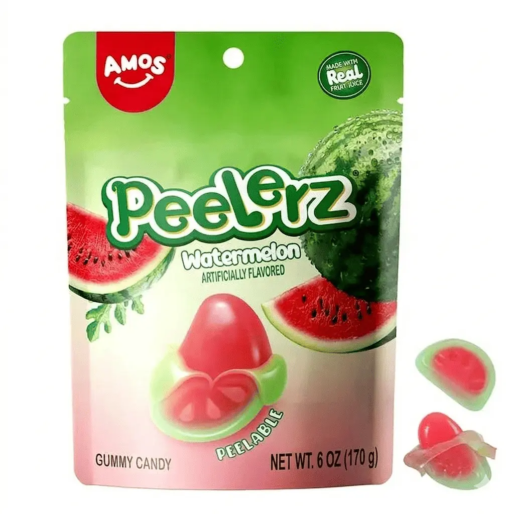 Желейні цукерки Amos Peelerz Peelable Watermelon Gummy Candy 170г - фото 2