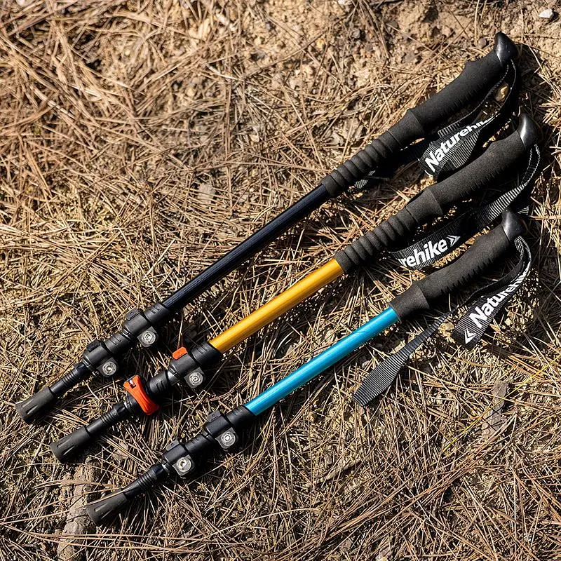Трекінгова палиця 3-сек. Naturehike Men ST 01 6061 AL NH17D001-Z алюміній золотиста - фото 9
